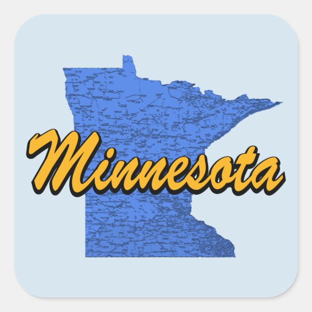 Minnesota Quadratischer Aufkleber (Vorderseite)