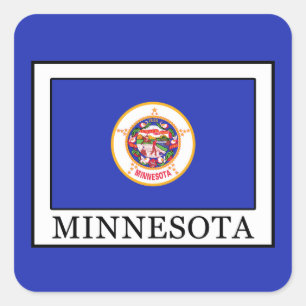 Minnesota Quadratischer Aufkleber