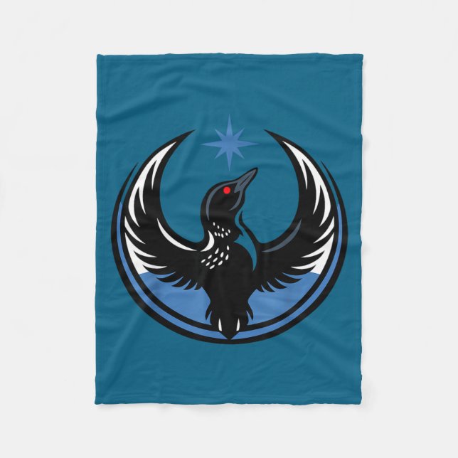 Minnesota Rebel Loon Mn State Illustration Fleecedecke (Vorderseite)