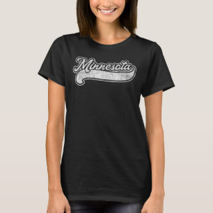 Minnesota Retro Baseball Stil Vintag Männer Frauen T-Shirt