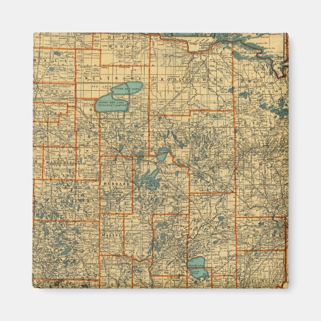 Minnesota Road Map Magnet (Vorne)