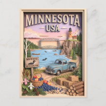 Minnesota Roadtrip North Shore Lake 3D texturiert