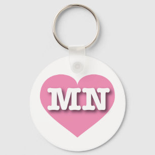 Minnesota Rosa Herz - I Liebe MN Schlüsselanhänger