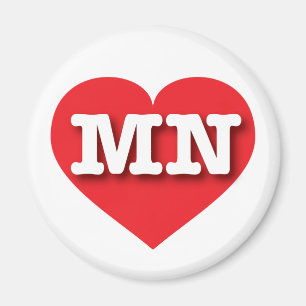 Minnesota Rotes Herz - I Liebe MN Magnet