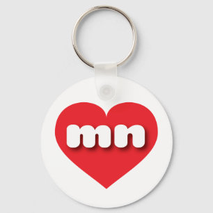 Minnesota rotes Herz - I Liebe mn Schlüsselanhänger