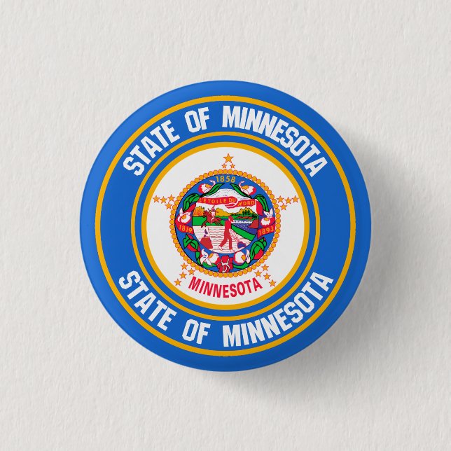 Minnesota Round Emblem Button (Vorderseite)
