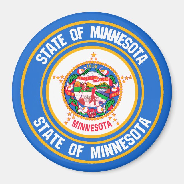 Minnesota Round Emblem Magnet (Vorne)