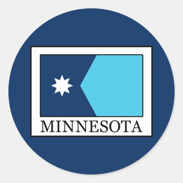Minnesota Runder Aufkleber (Vorderseite)