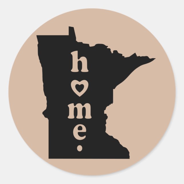 Minnesota Runder Aufkleber (Vorderseite)