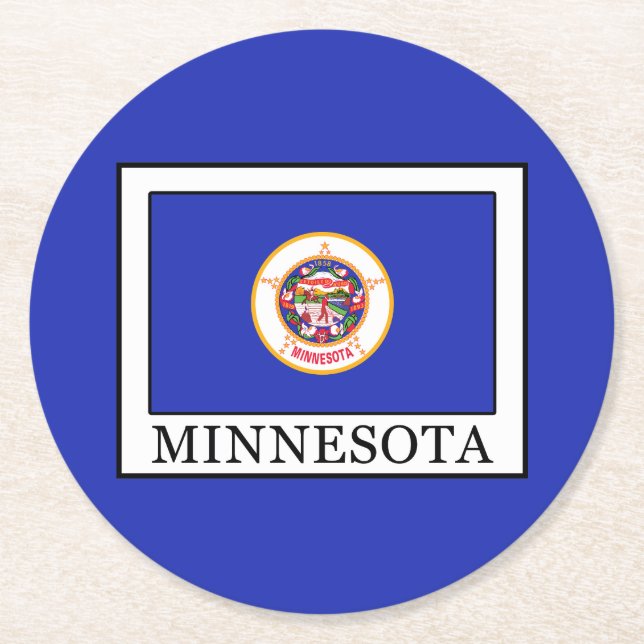 Minnesota Runder Pappuntersetzer (Vorderseite)