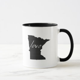 Minnesota Shaped Black Chalkboard Minnesotan Liebe Tasse