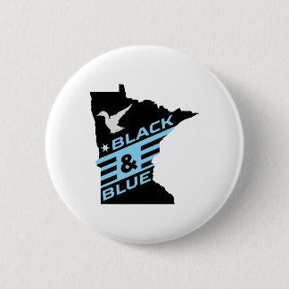 Minnesota Soccer Loon Schwarz und Blau Button