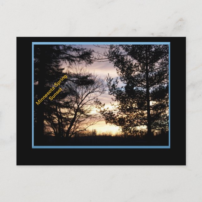 Minnesota Spring Sunset Postkarte (Vorderseite)
