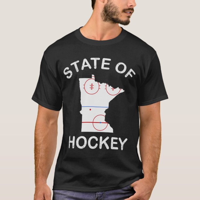 Minnesota Staat Hockey Hoodie Staat Hockey T-Shirt (Vorderseite)