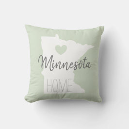 Minnesota Staat Karte Liebe Zuhause Kissen