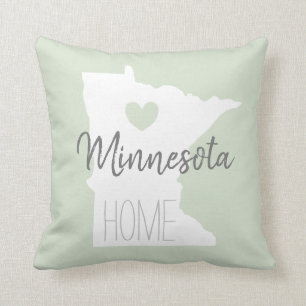 Minnesota Staat Karte Liebe Zuhause Kissen