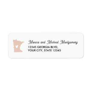 MINNESOTA Staat Karte mit Herz - JEDE FARBE