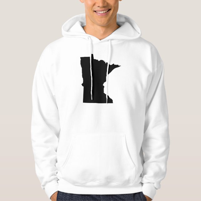 Minnesota Staat Kontur Hoodie (Vorderseite)