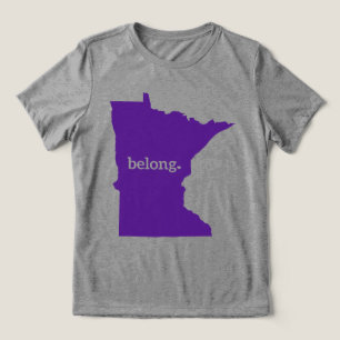 Minnesota Staat Map Belong Tri-Blend Shirt