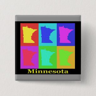 Minnesota Staat Pop Button