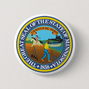 Minnesota Staat Siegel Emblem Button