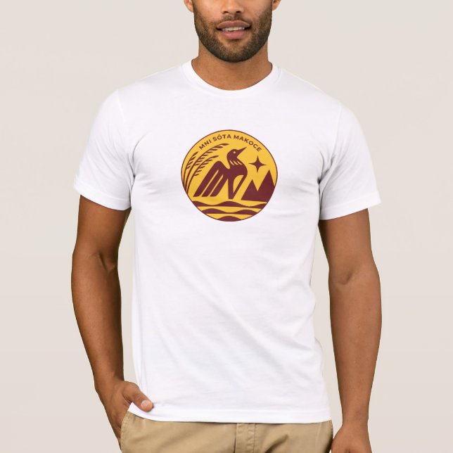 Minnesota Staat Siegel in Gophers Colors T-Shirt (Vorderseite)