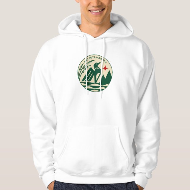 Minnesota Staat Siegel in Wilden Farben Hoodie (Vorderseite)