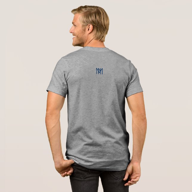 Minnesota Staat Siegel in Wolfsfarben Tri-Blend Shirt (Rückseite voll)