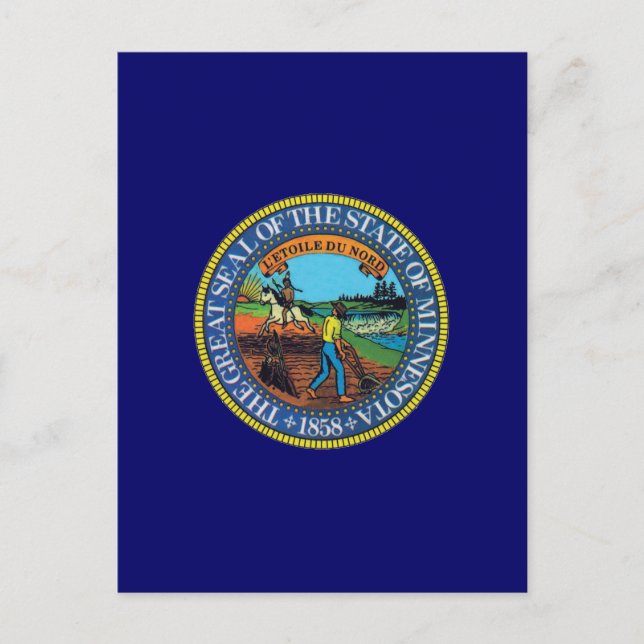 Minnesota Staat Siegel Postkarte (Vorderseite)