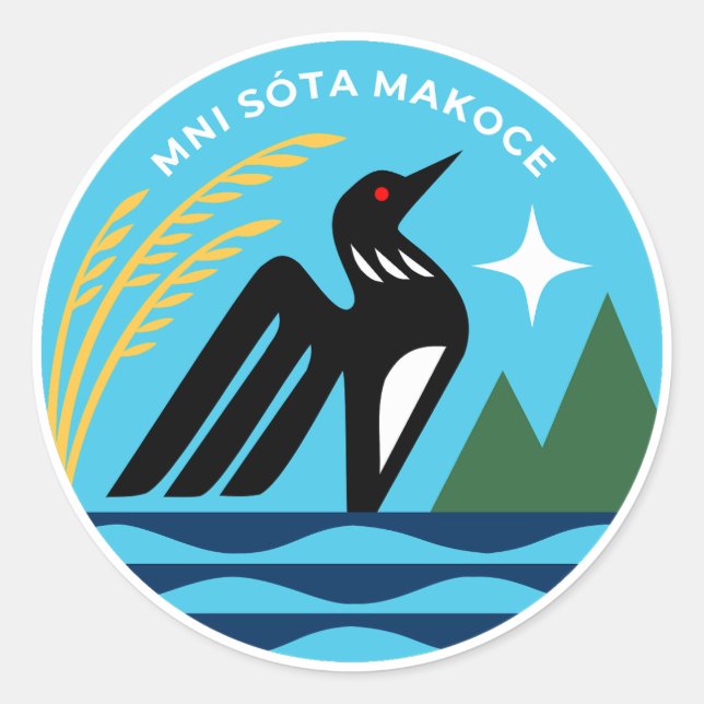 Minnesota Staat Siegel Stickers (Vorderseite)