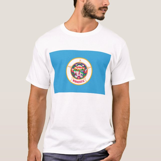 Minnesota-Staats-Flaggen-T - Shirt (Vorderseite)
