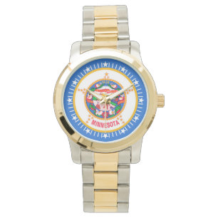 Minnesota-Staats-Flaggen-Uhr-Entwurf Armbanduhr