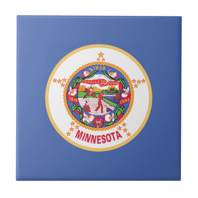 Minnesota Staatsflagge Fliese (Vorderseite)