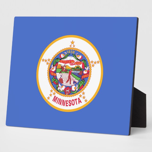 Minnesota-Staatsflagge Fotoplatte (Seite)