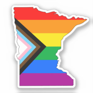 Minnesota Staatsstolz LGBTQ-Progress-Prix Aufkleber
