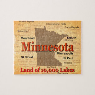 Minnesota Staatsstolz Map