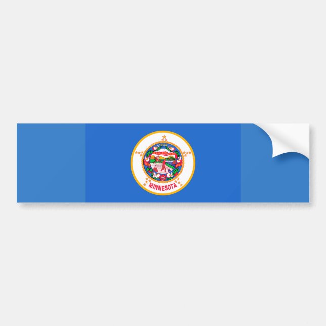 Minnesota State Flag Design Autoaufkleber (Vorne)