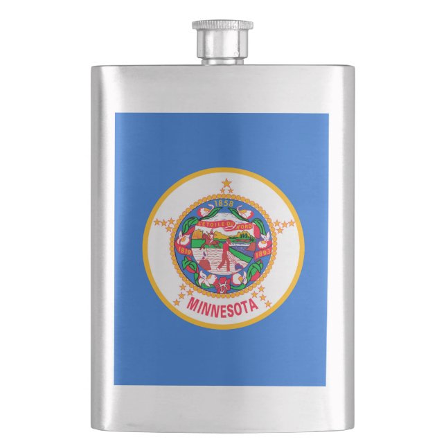 Minnesota State Flag Design Flachmann (Vorderseite)