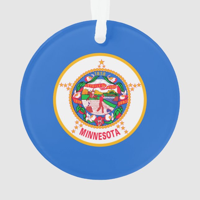 Minnesota State Flag Design Ornament (Rückseite)