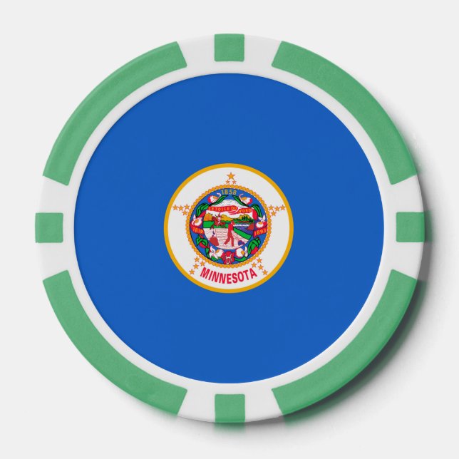 Minnesota State Flag Design Pokerchips (Vorderseite)