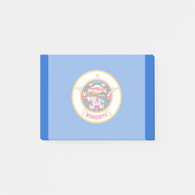 Minnesota State Flag Design Post-it Klebezettel (Vorderseite)