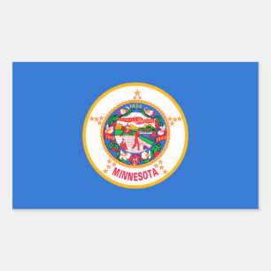 Minnesota State Flag Design Rechteckiger Aufkleber