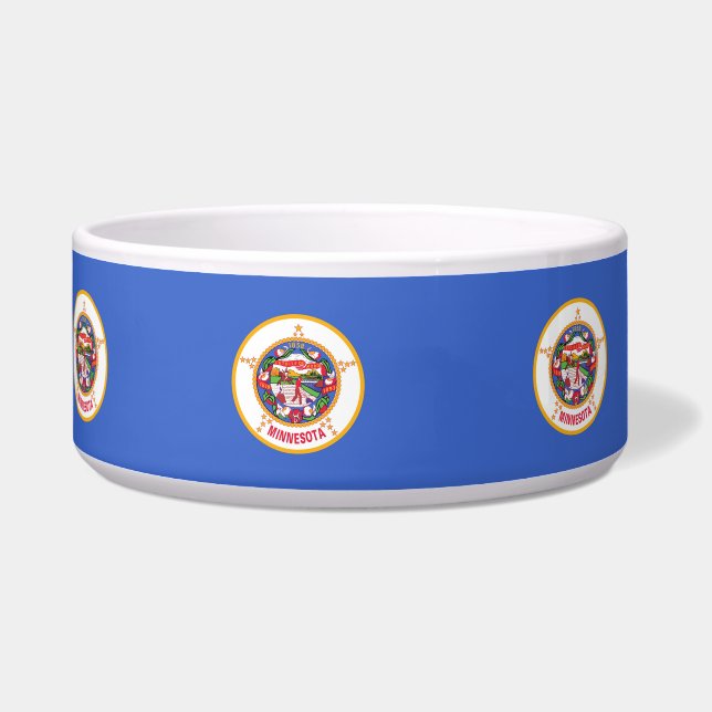 Minnesota State Flag Pet Bowl Napf (Links)