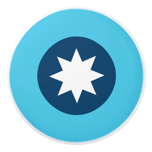 Minnesota State Flag Roundel Keramikknauf (Vorderseite)