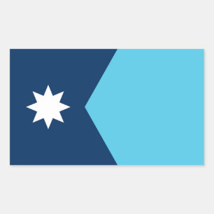 Minnesota State neue Flagge Symbol USA Amerika Rechteckiger Aufkleber