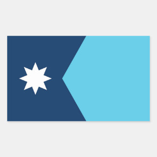 Minnesota State neue Flagge Symbol USA Amerika Rechteckiger Aufkleber