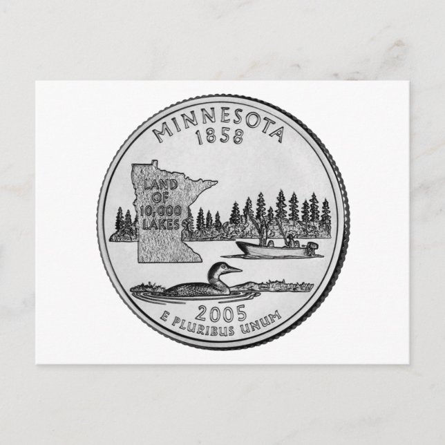 Minnesota State Quarter Postkarte (Vorderseite)