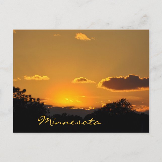 Minnesota Sunset Postkarte (Vorderseite)