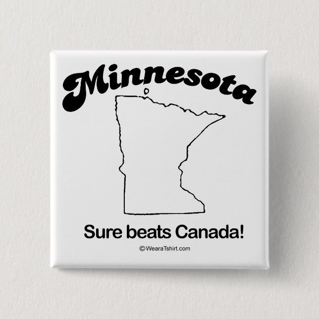 MINNESOTA - T - Shirt "MINNESOTA STAAT MOTTO" und  Button (Vorderseite)