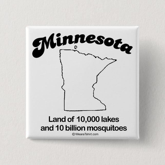 MINNESOTA - T - Shirt "MINNESOTA STAAT MOTTO" und  Button (Vorderseite)